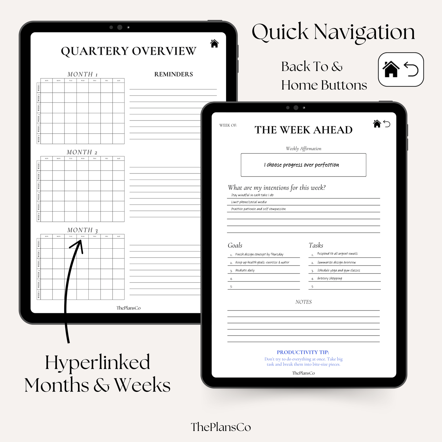 Getting Things Done Productivity Planner