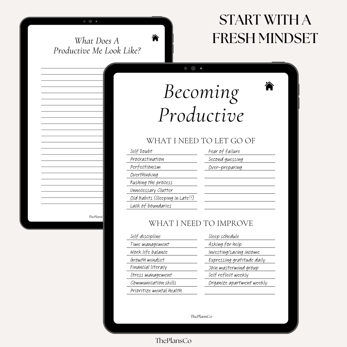 Boost your productivity and create your dream lifestyle with this 12-week planner, designed to help you stay on track, set actionable goals, and maintain focus. This goal-setting planner features daily, weekly, and monthly planning pages, task management tools, habit trackers, motivational quotes, and daily reflection sections to keep you inspired and organized. With a motivation tracker and intentional journal prompts, you’ll stay motivated and disciplined while building effective routines. Whether you’re