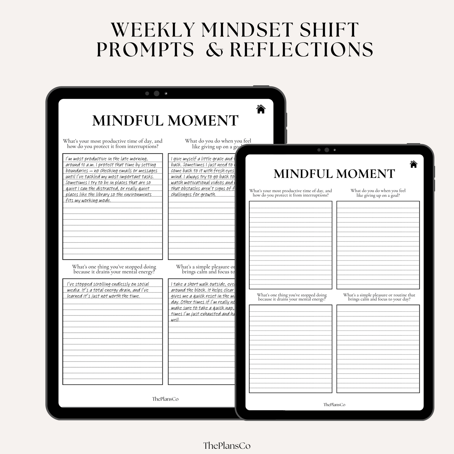 Boost your productivity and create your dream lifestyle with this 12-week planner, designed to help you stay on track, set actionable goals, and maintain focus. This goal-setting planner features daily, weekly, and monthly planning pages, task management tools, habit trackers, motivational quotes, and daily reflection sections to keep you inspired and organized. With a motivation tracker and intentional journal prompts, you’ll stay motivated and disciplined while building effective routines. Whether you’re