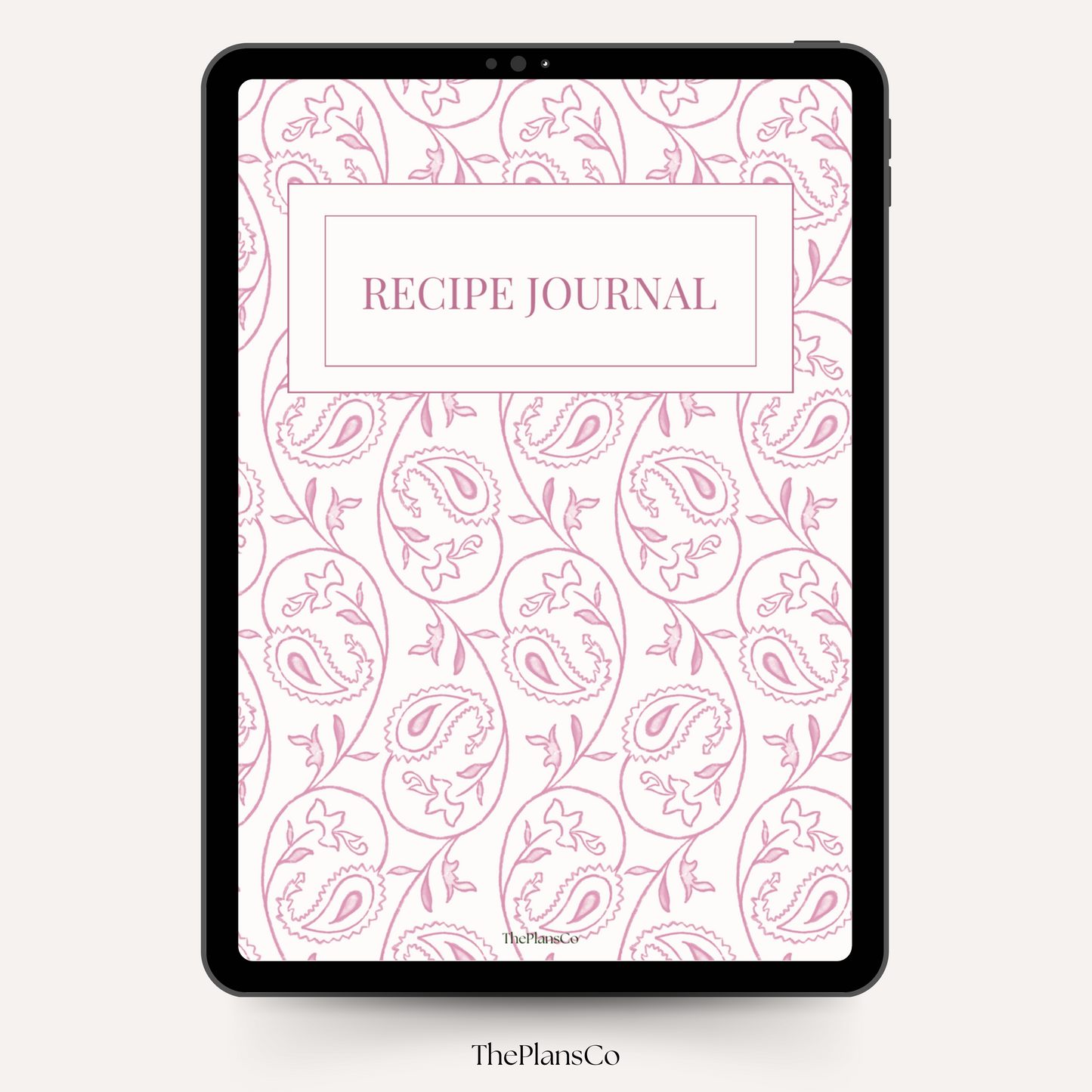 This digital recipe journal is the perfect tool for organizing your favorite meals, recording treasured family recipes, and planning everything from everyday dinners to special holiday feasts. Designed with a clean, minimalist layout, it includes dedicated space for ingredients, step-by-step instructions, notes, and even personal touches like who enjoyed the meal or when it was served. Whether you use it on your iPad in Goodnotes or print it for your kitchen binder, this journal keeps your recipes beautiful