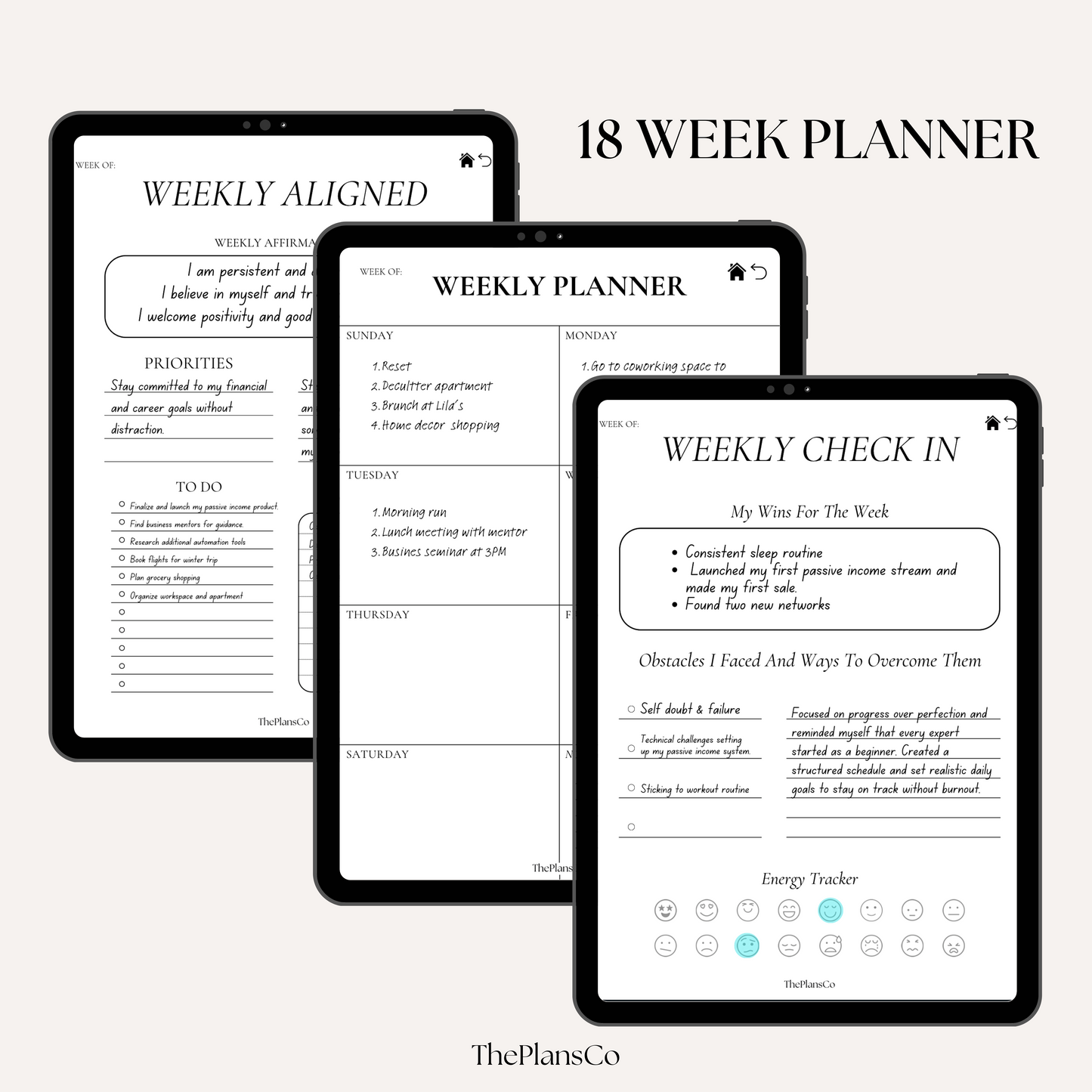 A goal-setting planner designed for intentional living, featuring a vision board journal, productivity planner, and undated life organizer. Includes a habit tracker notebook, mindset and reflection journal, and daily intention planner to help build positive routines. Perfect as a quarterly goal planner, motivational life planner, or self-improvement tool, with sections for success tracking and personal growth. Ideal for those seeking a goal-tracking notebook, weekly and quarterly reflection planner, or life