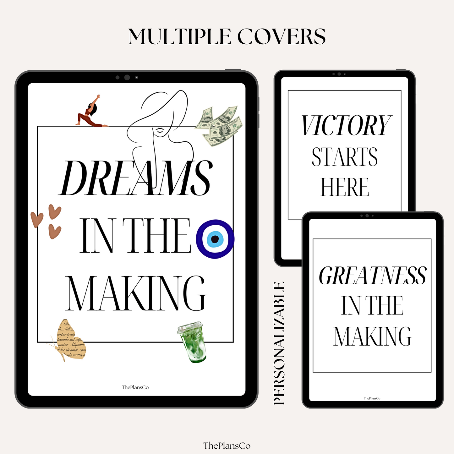 A goal-setting planner designed for intentional living, featuring a vision board journal, productivity planner, and undated life organizer. Includes a habit tracker notebook, mindset and reflection journal, and daily intention planner to help build positive routines. Perfect as a quarterly goal planner, motivational life planner, or self-improvement tool, with sections for success tracking and personal growth. Ideal for those seeking a goal-tracking notebook, weekly and quarterly reflection planner, or life