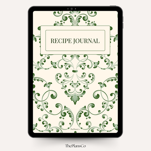 This digital recipe journal is the perfect tool for organizing your favorite meals, recording treasured family recipes, and planning everything from everyday dinners to special holiday feasts. Designed with a clean, minimalist layout, it includes dedicated space for ingredients, step-by-step instructions, notes, and even personal touches like who enjoyed the meal or when it was served. Whether you use it on your iPad in Goodnotes or print it for your kitchen binder, this journal keeps your recipes beautiful