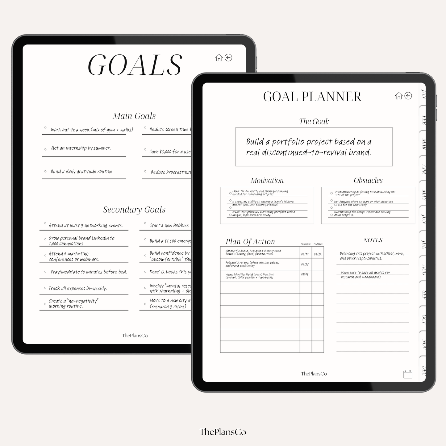 Motivational digital planner, GoodNotes planner, iPad digital planner, aesthetic digital planner, hyperlinked planner, weekly planner digital, daily digital planner, minimalist planner, productivity planner; digital life planner, time blocking planner, planner for iPad, goal setting planner, wellness planner digital, undated planner