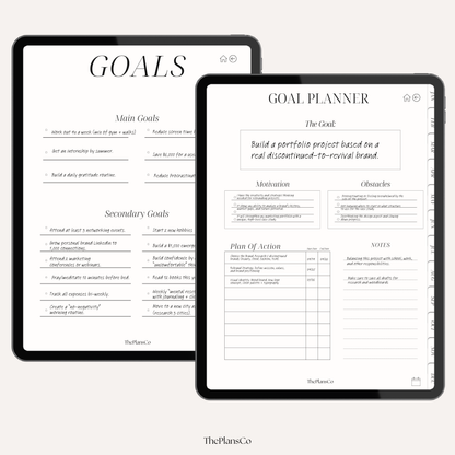 Motivational digital planner, GoodNotes planner, iPad digital planner, aesthetic digital planner, hyperlinked planner, weekly planner digital, daily digital planner, minimalist planner, productivity planner; digital life planner, time blocking planner, planner for iPad, goal setting planner, wellness planner digital, undated planner