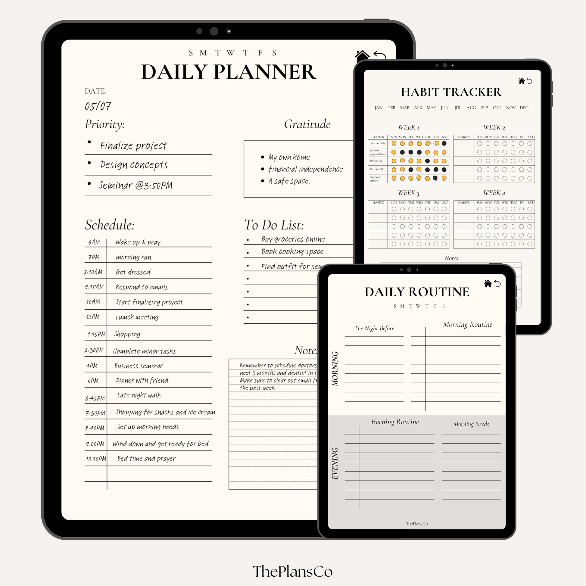 Boost your productivity with this 12-week planner designed to help you stay on track, set actionable goals, and maintain focus. This productivity planner features daily, weekly, and monthly planning pages, habit trackers, motivational quotes, and reflection sections to keep you inspired and organized. Whether you’re striving for personal growth, career success, or better time management, this planner offers practical tools to achieve your goals. Perfect for improving discipline, creating effective routines,