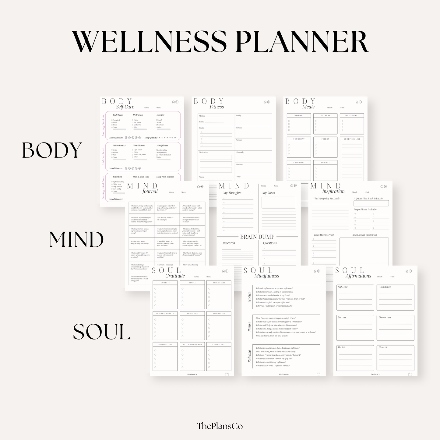 Motivational digital planner, GoodNotes planner, iPad digital planner, aesthetic digital planner, hyperlinked planner, weekly planner digital, daily digital planner, minimalist planner, productivity planner; digital life planner, time blocking planner, planner for iPad, goal setting planner, wellness planner digital, undated planner