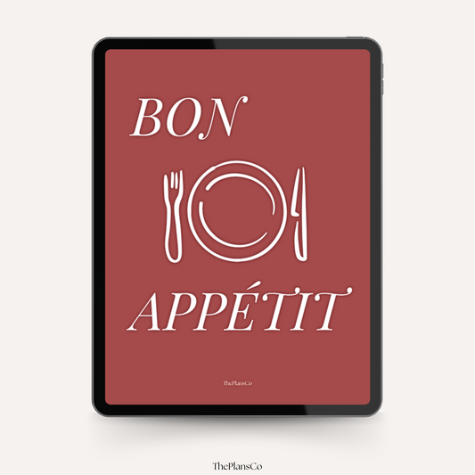 This digital recipe journal is the perfect tool for organizing your favorite meals, recording treasured family recipes, and planning everything from everyday dinners to special holiday feasts. Designed with a clean, minimalist layout, it includes dedicated space for ingredients, step-by-step instructions, notes, and even personal touches like who enjoyed the meal or when it was served. Whether you use it on your iPad in Goodnotes or print it for your kitchen binder, this journal keeps your recipes beautiful