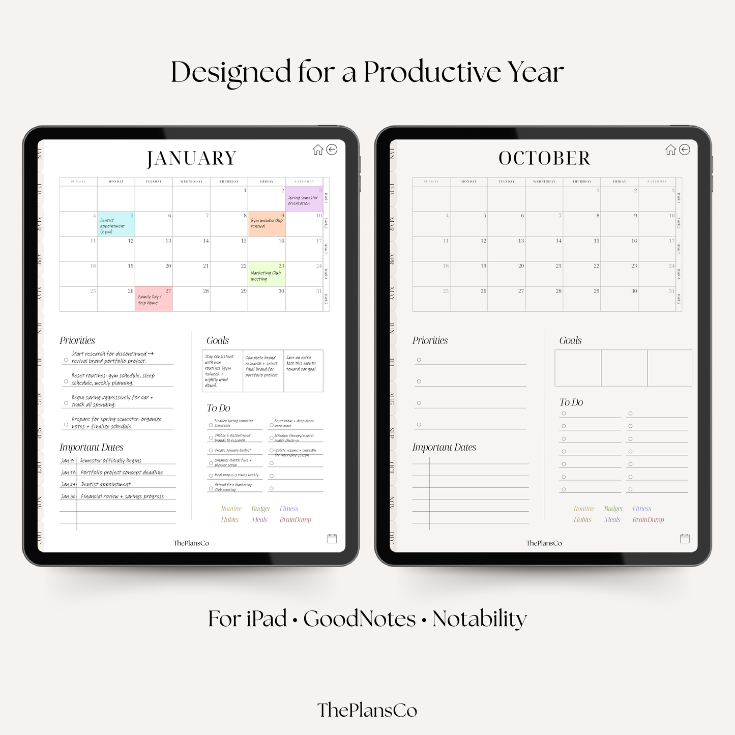2026 digital planner, GoodNotes planner 2026, iPad digital planner, aesthetic digital planner, hyperlinked planner, weekly planner digital, daily digital planner, minimalist planner, productivity planner; digital life planner, time blocking planner, planner for iPad 2026, goal setting planner, wellness planner digital