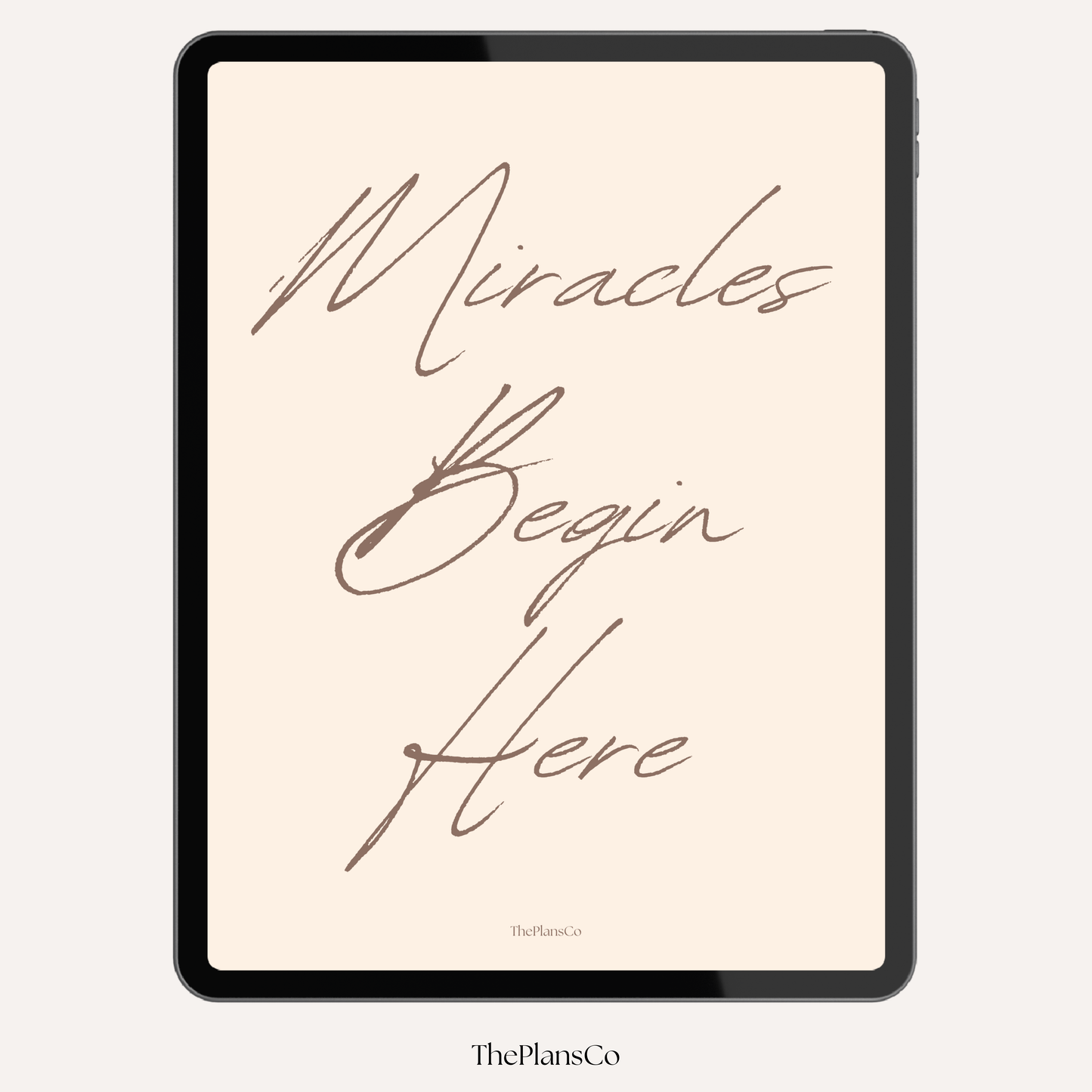 Miracles Begin Here Planner