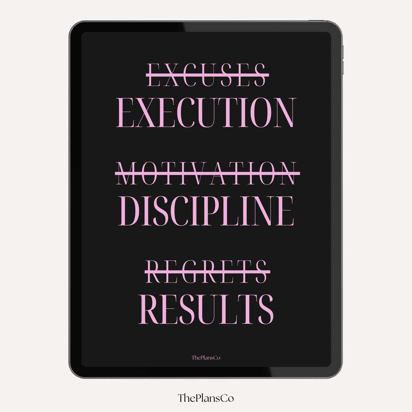 No Excuses 2026 Productivity Planner