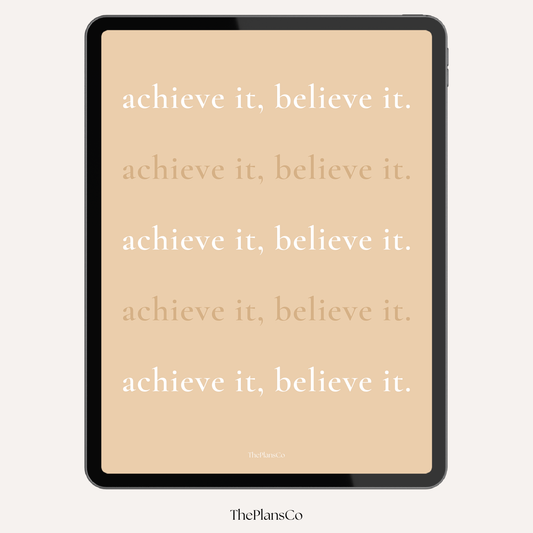 Achieve & Believe Dream Life Planner