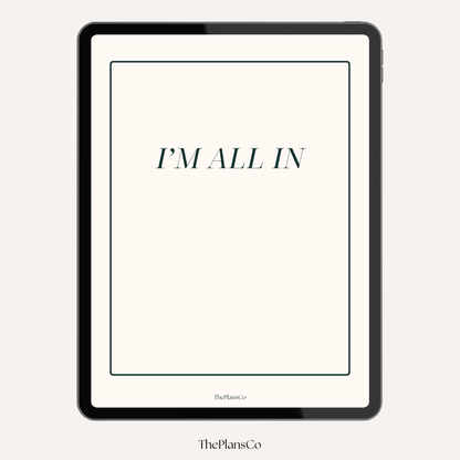 I’m All In 2026 Productivity Planner