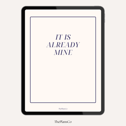 It’s Already Mine 2026 Productivity Planner