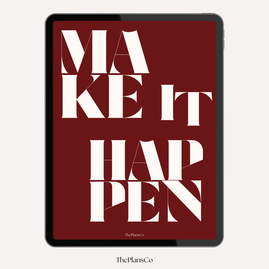 Make It Happen Productivity Planner