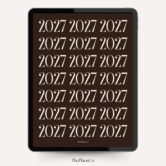 2027 Digital Monthly Goal Planner